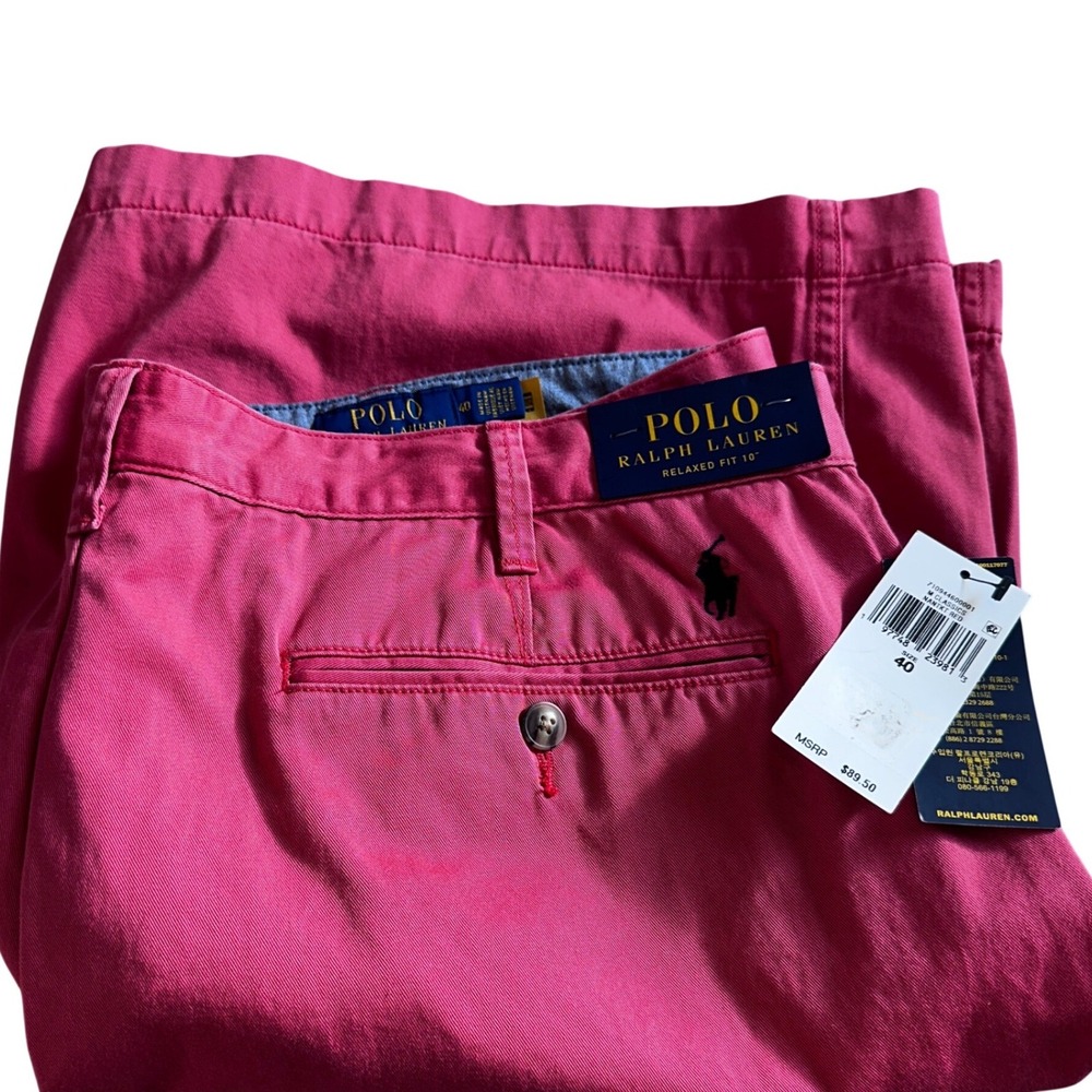 Polo Ralph Lauren Mens Relaxed Fit 10" Chino Shorts Nantucket Red 40 NWT